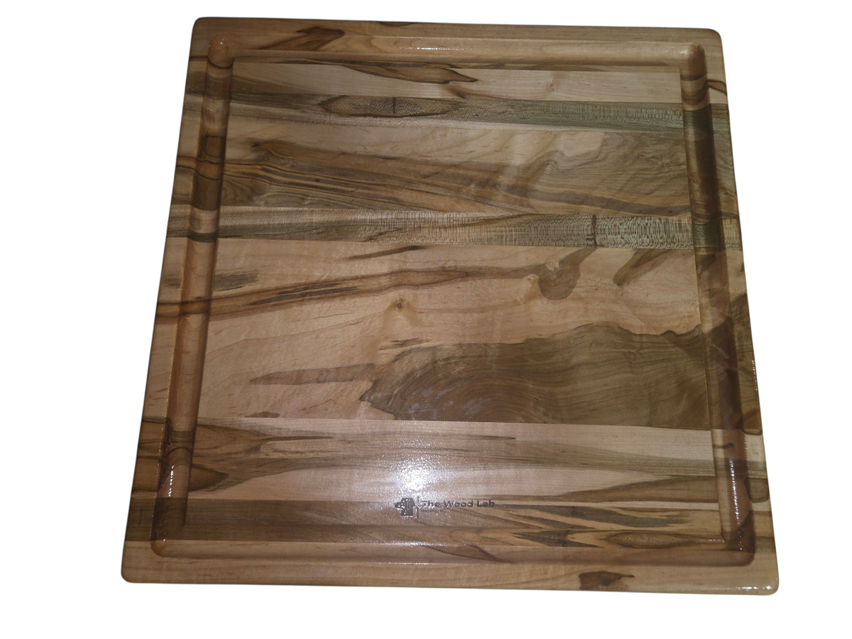 Square Maple π Juice Groove Cutting Board #2225