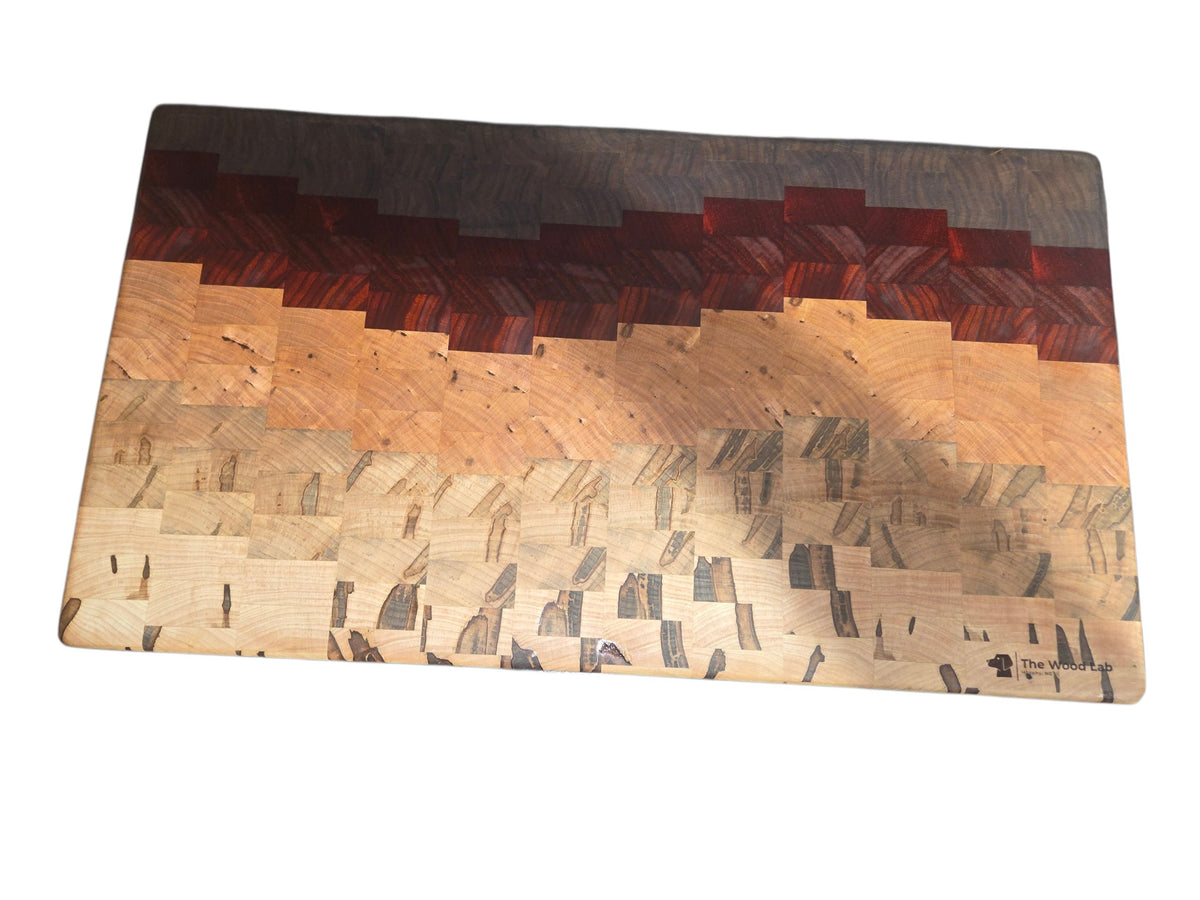 Gradient Wave Endgrain Cutting Board #2748