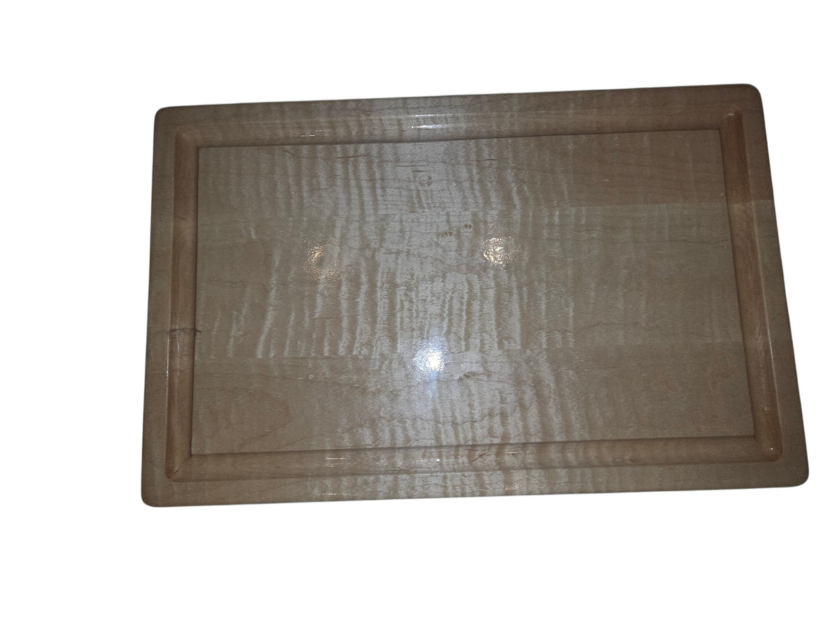 Curly Maple Medium Juice Groove Cutting Board #2733