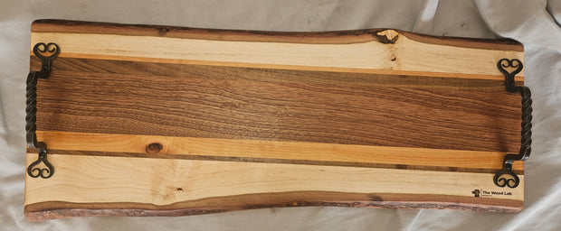 Large Handled Live Edge Tray 0654