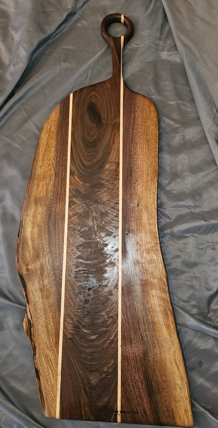 Live Edge Walnut Offset Charcuterie Board 1070