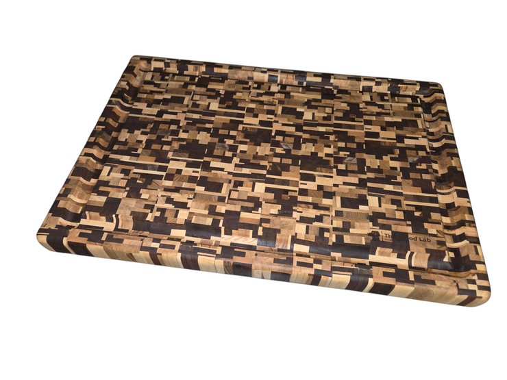 Maple 🍁 and Walnut Chaotic Endgrain Cutting Board 1894