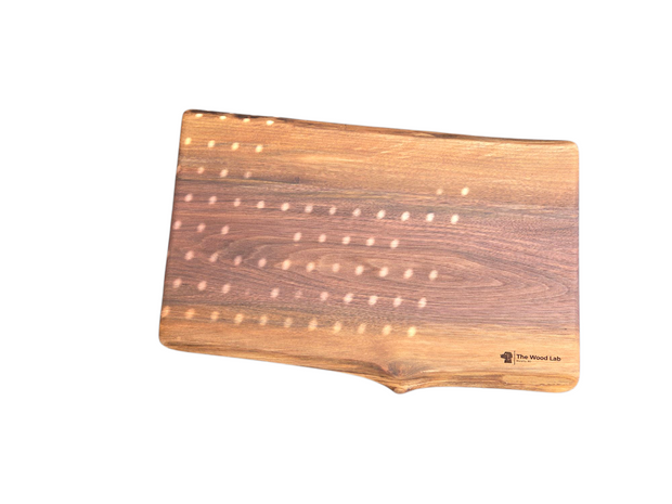Solid Walnut Live Edge Cutting Board 1356