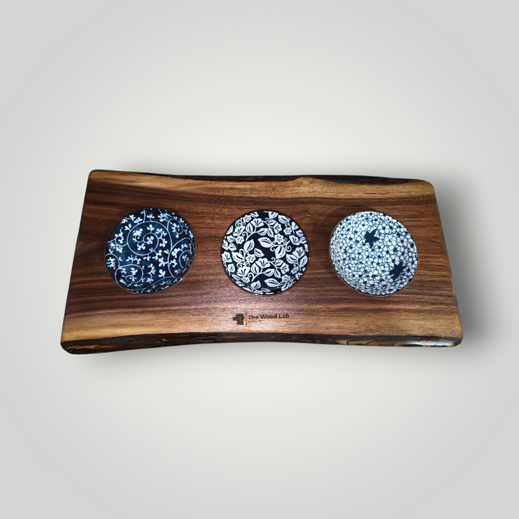 Live Edge Walnut Bowled Charcuterie Board 1829