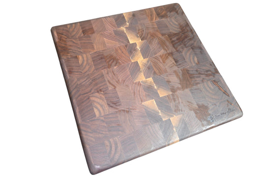 Square Walnut Endgrain Cutting Board #2959