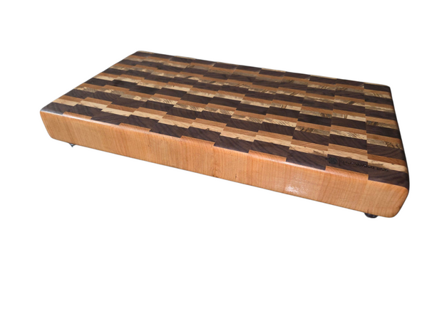 Patterned End Grain Block 1588