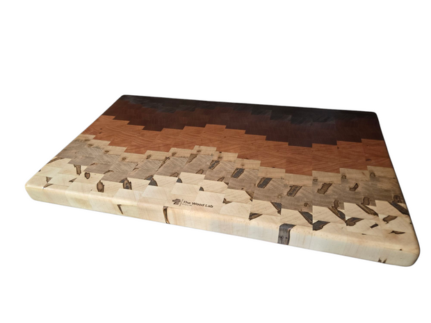 Gradient Endgrain Wave Cutting Board 1333