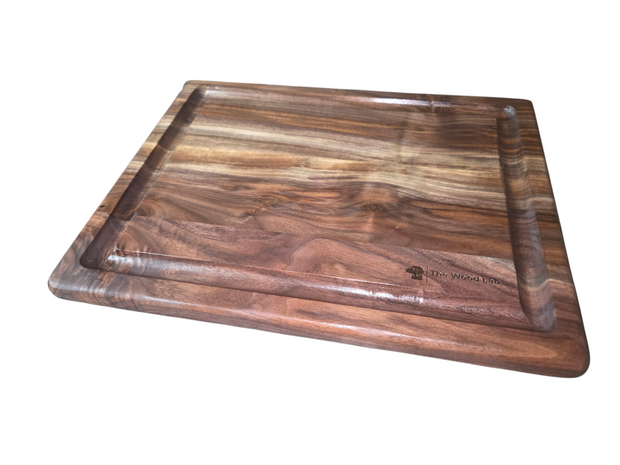 Walnut Juice Groove Cutting/Dinner Plate 1467