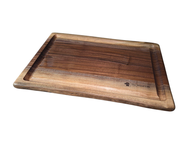 Live Edge Walnut Juice Groove Cutting Board 1594