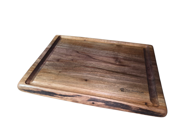 Live Edge Walnut Juice Groove Dinner Plate 1355